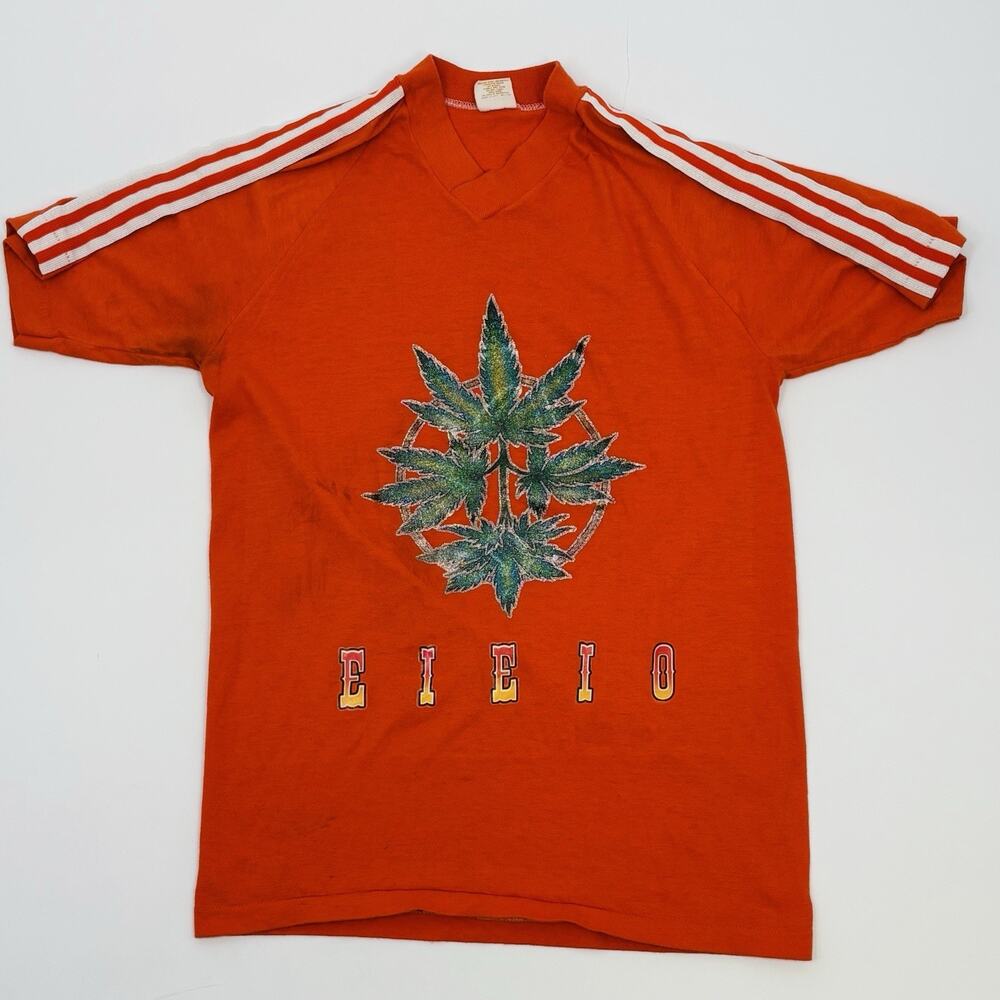 Vintage 80’s T Shirt Size Medium USA Single Stitch Marijuana Farm EIEIO Stoner